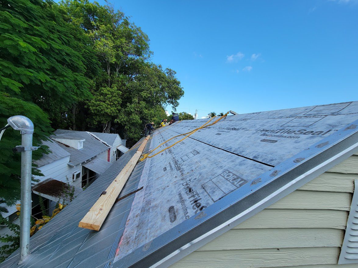 Roofing installation of a home