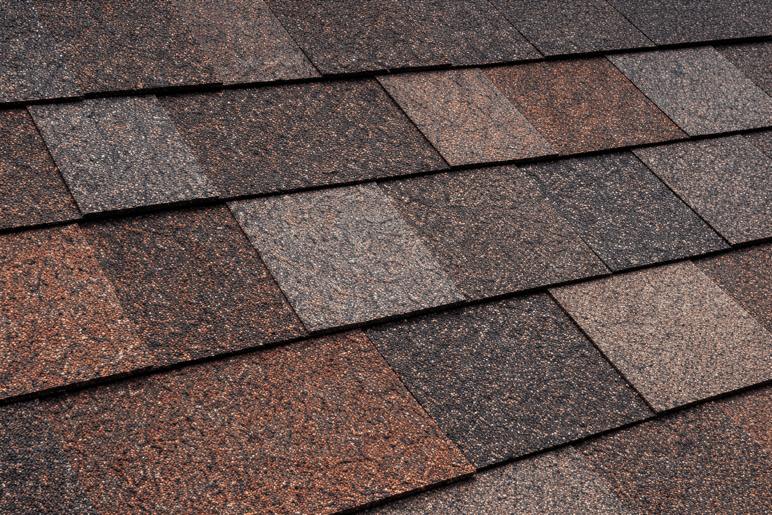 Close-up of asphalt shingle roofing texture